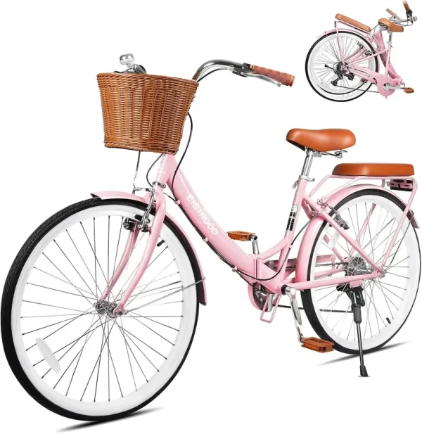 Gaonala 26 in Womens 7 - Speed Pink Cruiser Bicycles a Versatile Family Bike and Womens Beach Bikes for Urban Commutes and Leisure