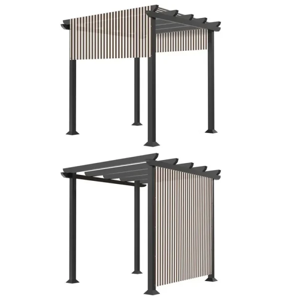 Yescom 8x10 ft Universal Pergola Canopy Replacement Cover Sun Shade Rod Pocket Garden