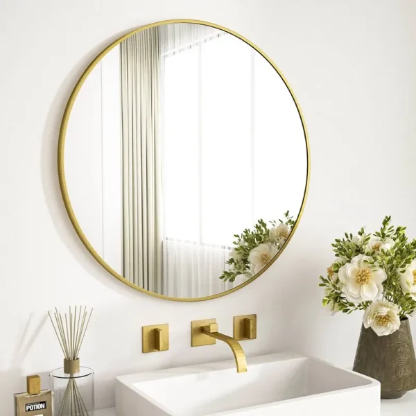 Gehard Mirror Mercer41 Finish: Gold, Size: 30" x 30"
