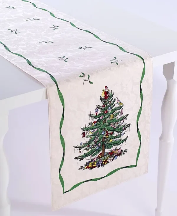 Spode Christmas Tree Table Runner, 108"