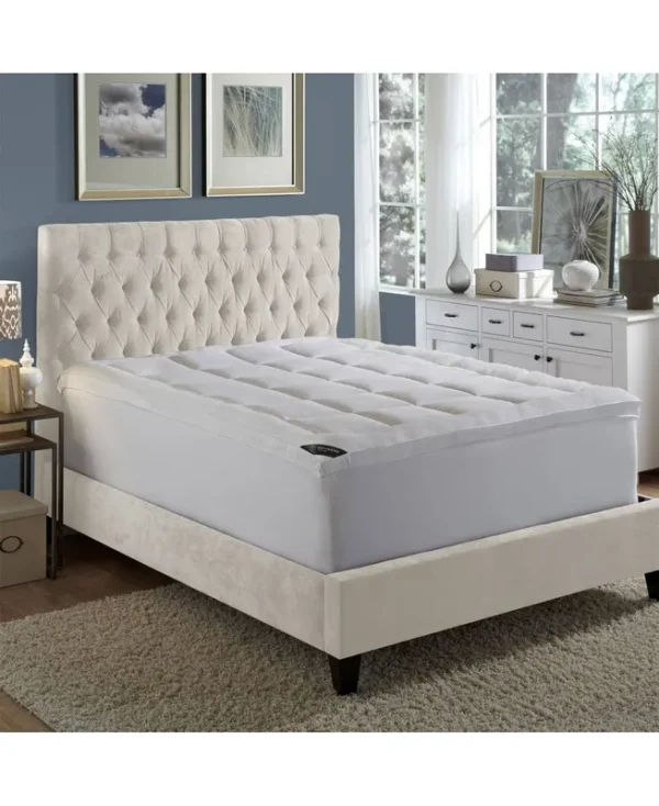 Behrens England 3" Super-Loft Down Alternative Mattress Topper / Fiber Bed Queen White