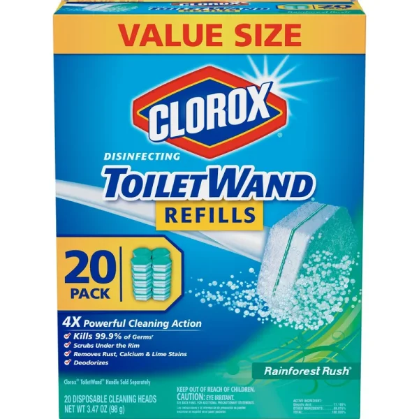 Clorox Rainforest Rush Toilet Wand Refill - 20 pack