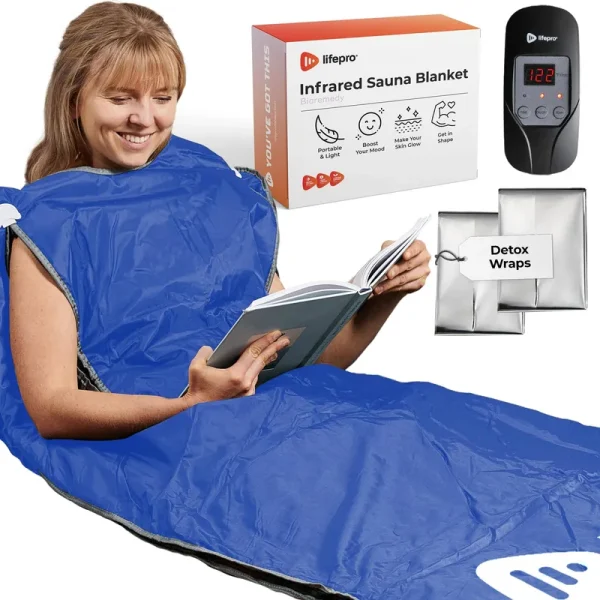 LifePro LifeProBio LP-BRMDY-BLU Remedy Far Infrared Sauna Blanket for Detoxification