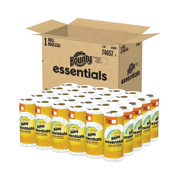 Bounty Essentials Paper Towels, 40 Sheets/Roll, 30 Rolls/Carton