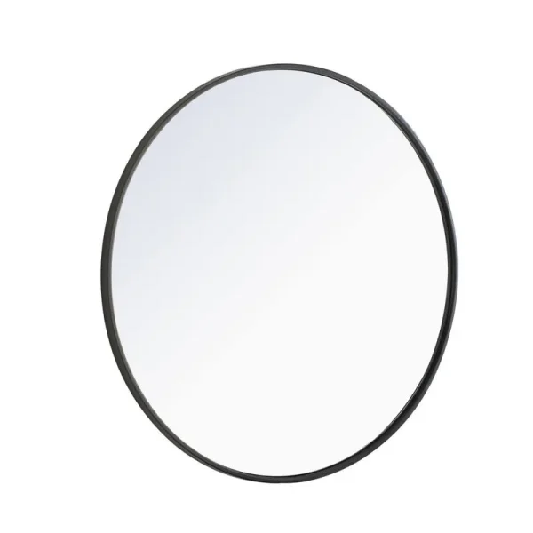 Needville Modern & Contemporary Accent Mirror Finish: Matte Black, Size: 28" x 28"