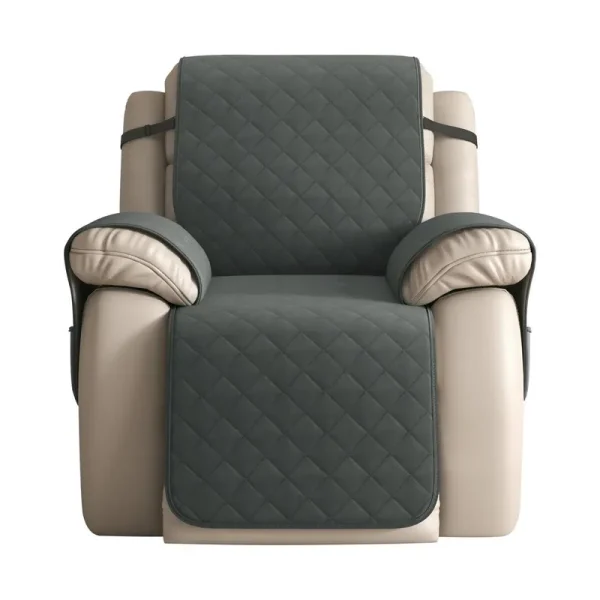Subrtex Reversible Recliner Chair Cover Washable Furniture Protector(Large,Gray)