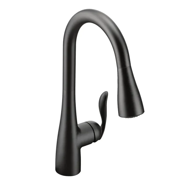 Moen 7594BL Arbor Matte Black One-Handle Pulldown Kitchen Faucet