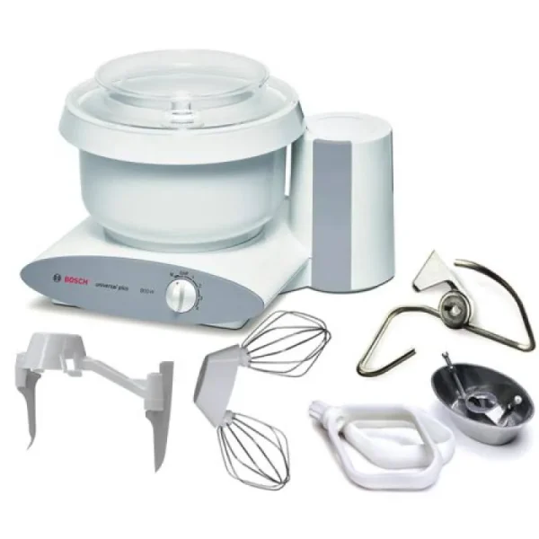 Bosch MUM6N10UC Universal Plus Stand 800 Watt, 6.5 Quarts Mixer with Bowl Scraper, and Cookie Paddles