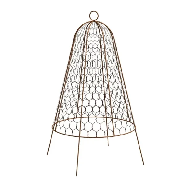 20" x 14" Dia. Garden Cloche Plant Protector Bell, Rust
