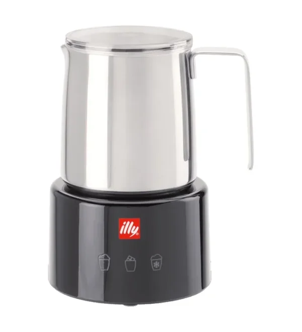 Illy Electric Milk Frother - Black & Stainless Steel