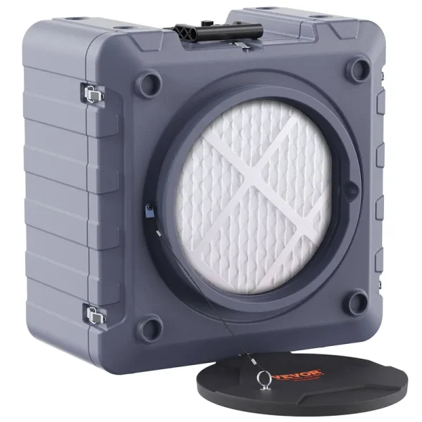 VEVOR Air Scrubber with 3-Stage Filtration, Stackable Negative Air Machine 800 CFM, Air Cleaner with Merv10, Carbon, H13 HEPA, for Home, Industrial