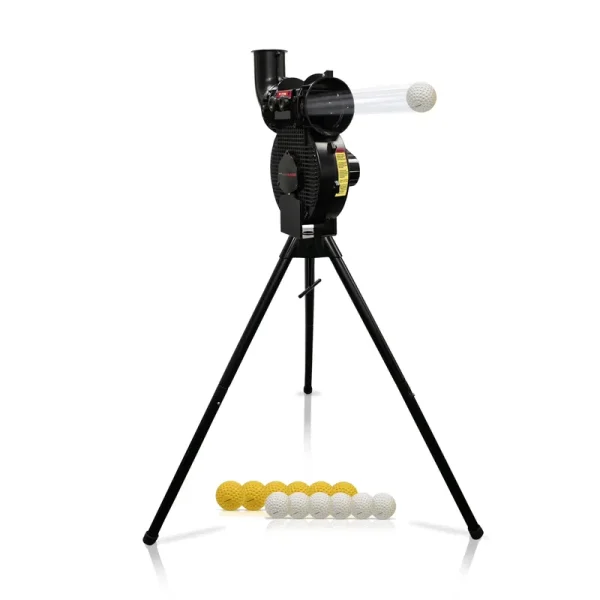 Powernet Launch F - Lite Baseball & Softball Pitching Machine, Adjustable Height and Angles, Variable Speed up to 90 MPH, Batting Practice Ball Launcher (F - Lite)