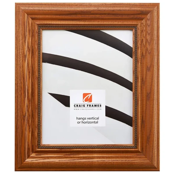 Colonial Ornate 2.25", Honey Brown Picture Frame