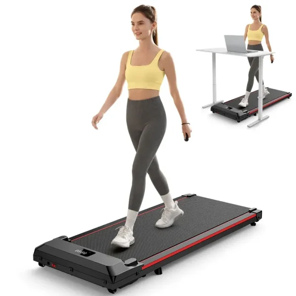 Walking Pad 2 in 1 Under Desk Treadmill with Remote Control Mini Portable Treadmill for Home Office