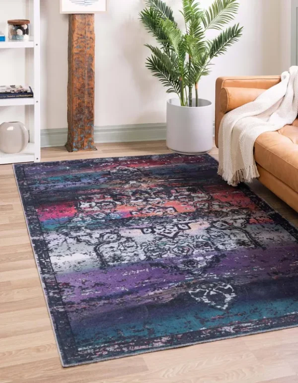 Unique Loom Renaissance Wasahable 9x12 Multi Blue Large Area Rug