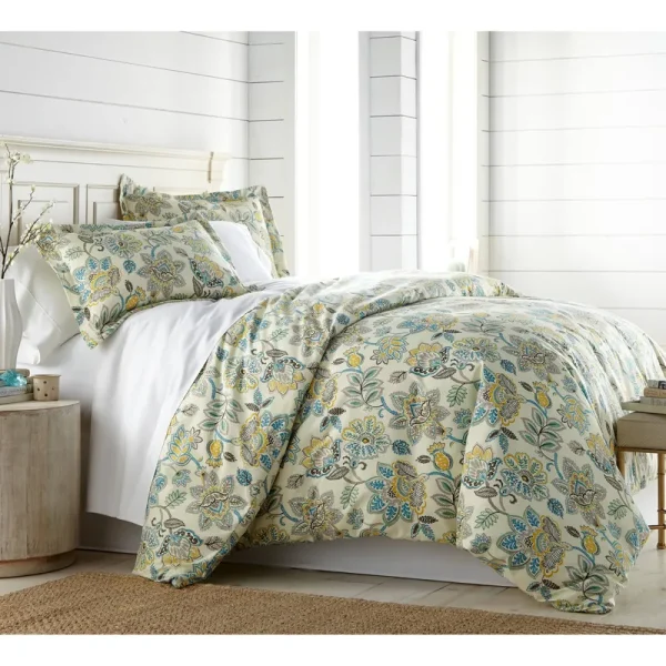 Southshore Fine Linens Cream Floral Wanderlust Comforter Set King/Cal King