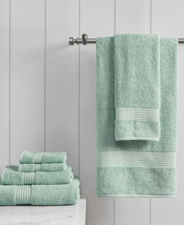Madison Park 6 Piece Organic Cotton Towel Set - Seafoam
