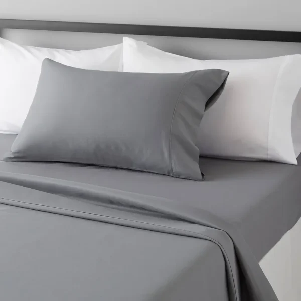 AmazonBasics Microfiber Sheet Set - Twin, Dark Grey