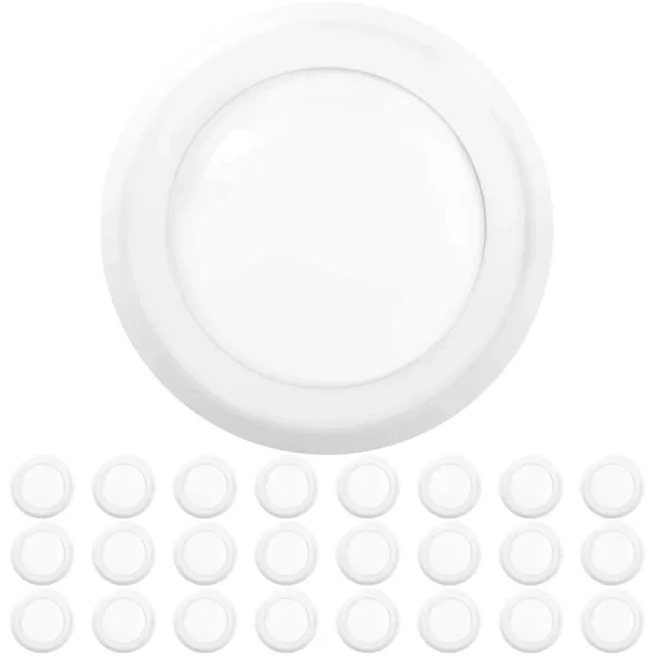 Sunco Lighting 24 Pack 5/6 LED Disk Lights Flush Mount Ceiling Light Fixture Recessed 6000K Daylight Deluxe, 15W, 1050lm, Dimmable Low Profile