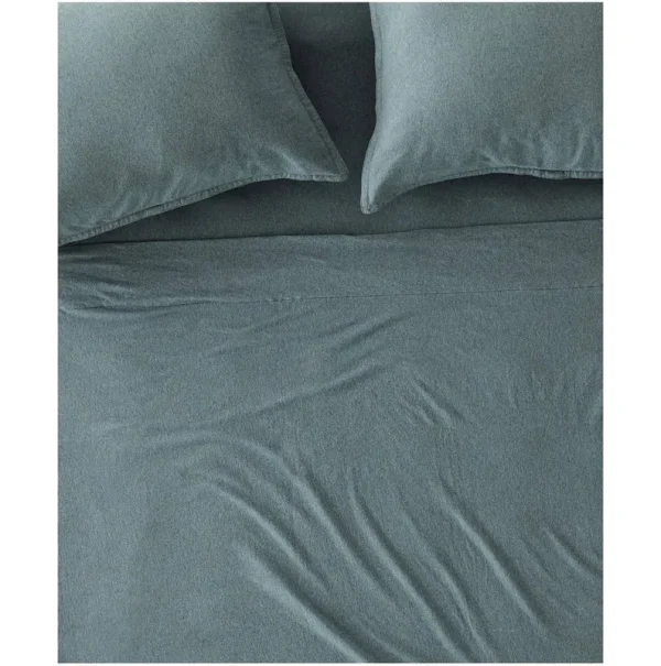 Organic Cotton Favorite Tee Jersey Sheet Set - King - Smoke Heather