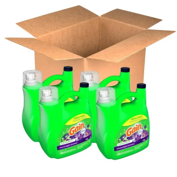 Plus AromaBoost 154 fl. oz. Moonlight Breeze Scent He Liquid Laundry Detergent (107-Loads, Case of 4)