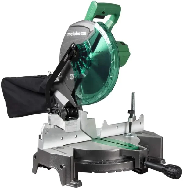 Metabo HPT 10 - Inch Compound Miter Saw, Single Bevel, 15 - Amp Motor, 0 - 52 Miter Angle Range, 0 - 45 Bevel Range, Large Table, 10" 24T TCT Miter Saw Blade C10FCGS