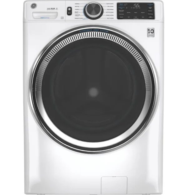 GE 4.8 Cu. ft. White Smart Front Load Washer