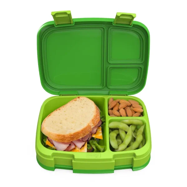 Bentgo Fresh 4-Compartment Leak-Proof Lunch Box, Green
