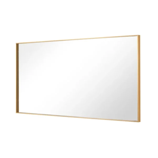 GetLedel 30-in x 20-in Brass Rectangular Framed Bathroom Vanity Mirror | MR-2512BS