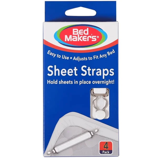 Bed Makers Sheet Straps - 4 Pack, White