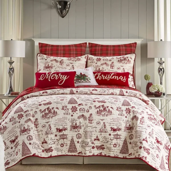 Levtex Home Yuletide Quilt Set Red Twin