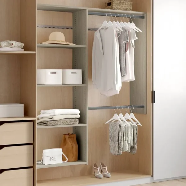 Grid 36" W - 60" W Closet System Starter Kit Dotted Line Finish: Weathered Gray