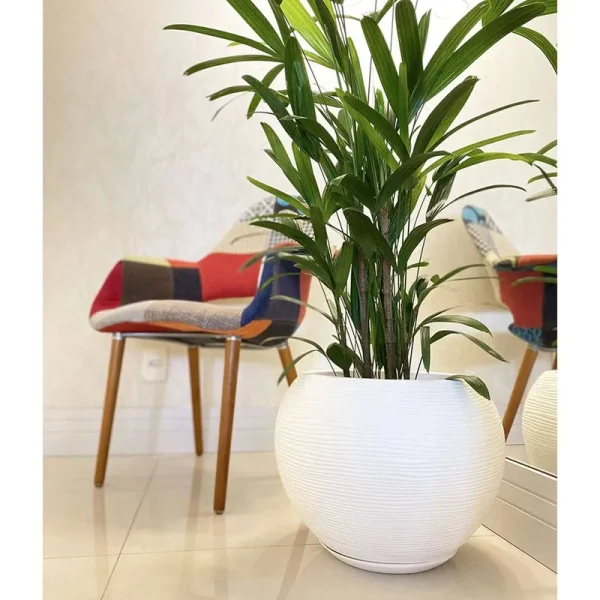 Floridis Florence Planter - White - 9.45 inches high x 13.39 inch diameter