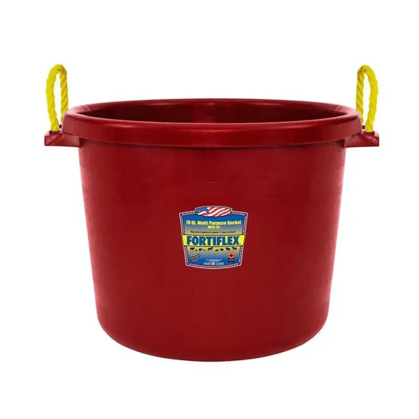 Fortex Industries 70 Quart Red Multi-Purpose Bucket