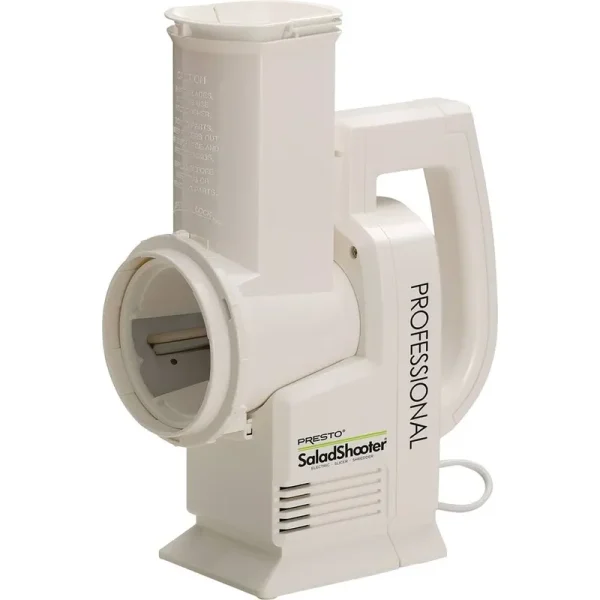Presto Professional Salad Shooter Electric Slicer and Shredder - 114W - White
