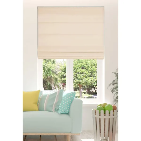 Arlo Blinds Pebble Beach Cordless Bottom Up Light Filtering with Backing Fabric Roman Shades 30.5 in. W x 60 in. L