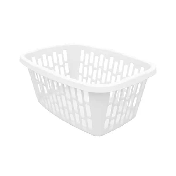 Mainstays 1.5 Bushel Rectangular Laundry Basket - White - 1 Each