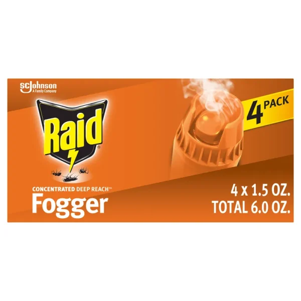 Raid Fogger, Concentrated Deep Reach, 4 Pack - 4 pack, 1.5 oz packs