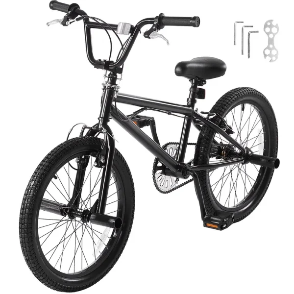 KFFKFF BMX Cycle, Freestyle Bike with 20 - Inch Wheels, BMX Racing Cycle with 360° Rotator and Four Pegs, Suitable for Novice to Skilled Riders, BMX Bikes for Teens and Adults