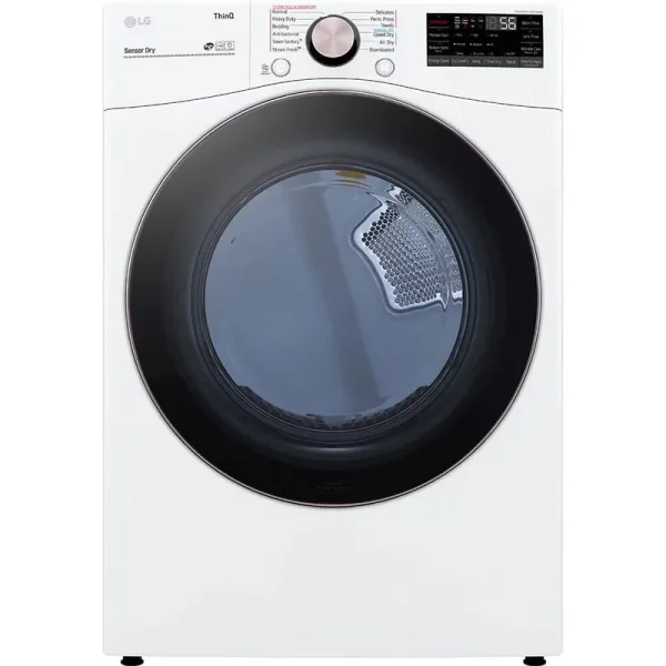 LG DLEX4000W 7.4 Cu. Ft. Ultra Large Capacity Smart Wi - Fi Enabled Front Load Electric Dryer with Turbosteam? and