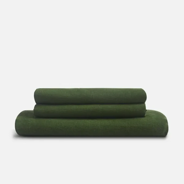 French Linen Sheet Set - Forest Full
