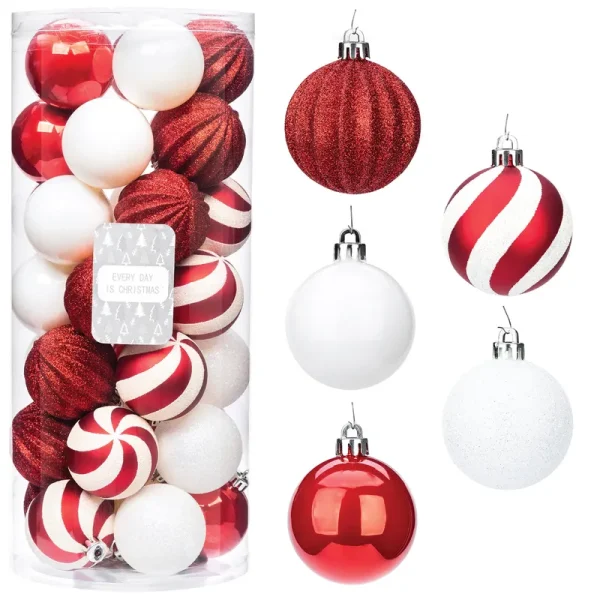 Christmas Ornaments - Tree Decorations (Red White)