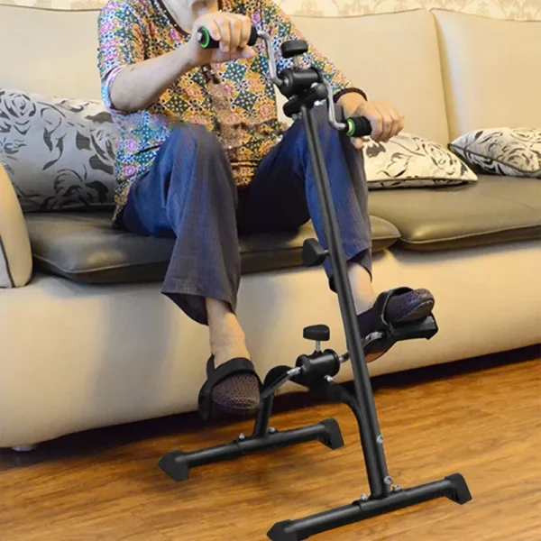Mwptoo Elderly Exercise Bike, Pedal Exerciser Bike, Hand Arm Leg Knee Peddler, Adjustable Fitness Equipment for Seniors, Elderly Home Pedal Exercise Bike for Total Body