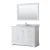 White / White Carrara Marble Top / Polished Chrome Hardware