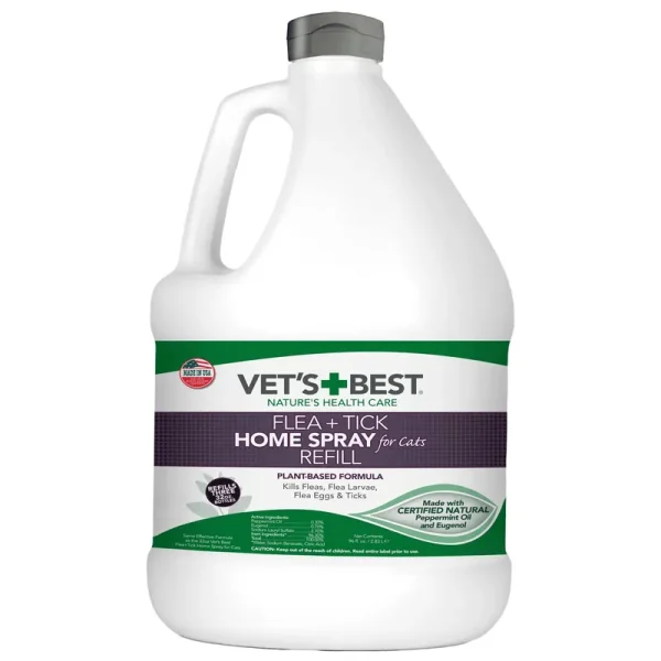 Vet's Best Flea and Tick Home Spray for Cats 96 oz Refill
