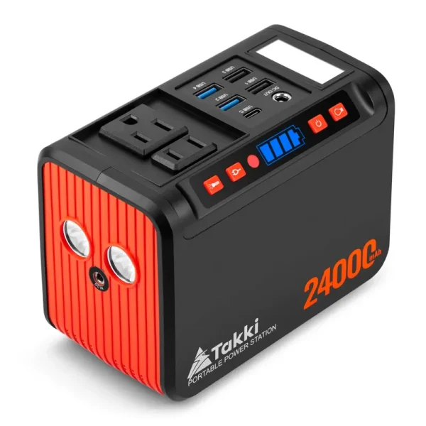 Takki Portable Power Station 88Wh with 110V AC DC USB Ports