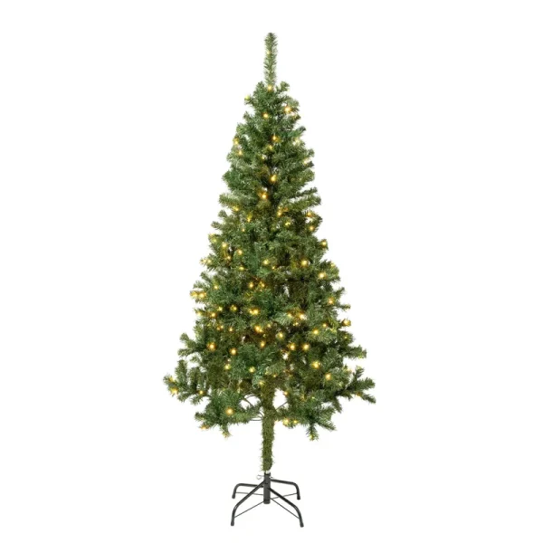 National Tree Company First Traditions 6' Pre-Lit LED Linden Spruce Artificial Christmas Tree Warm White Lights