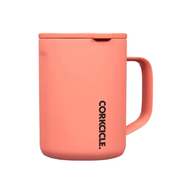 Corkcicle 16 oz Mug - Neon Lights Coral