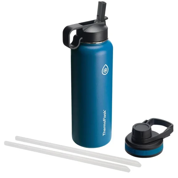 Thermoflask Double Stainless Steel Insulated Water Bottle 40 oz Cobalt