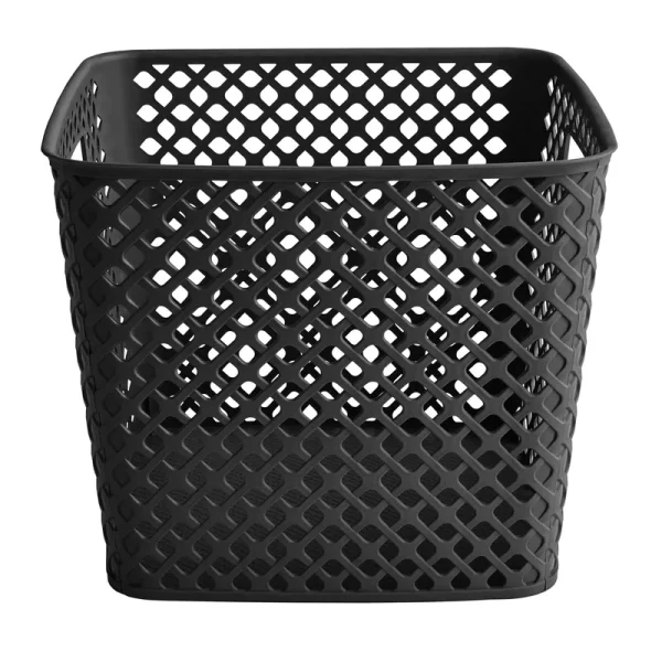 Mainstays Cube Decorative Storage Basket - Black - 13 in
